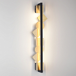 Бра вертикальное черного цвета с золотыми кругами и квадратами Gravyura варинант исполнения - 4 | Loft Concept в Москве