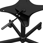 Стул с мягкой черной обивкой из велюра и подъемно-поворотным механизмом на колесиках Harper Black варинант исполнения - 5 | Loft Concept в Москве