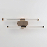 Бра с круглым основанием золотого цвета и двумя вертикальными плафонами Hex Scaffold варинант исполнения - 3 | Loft Concept в Москве