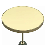 Кофейный столик с круглой зеркальной столешницей и мраморным основанием Stable Base варинант исполнения - 2 | Loft Concept в Москве