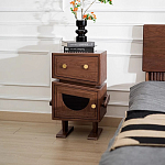 Тумбочка прикроватная с ящиком и дверцей Робот Robot Desk варинант исполнения - 2 | Loft Concept в Москве