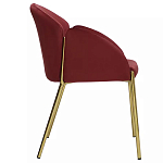 Стул бордовый на золотистых ножках Burgundy Chair варинант исполнения - 2 | Loft Concept в Москве