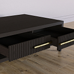 Кофейный стол Primo с двумя ящиками Темный орех варинант исполнения - 6 | Loft Concept в Москве