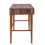 Стол письменный из массива бука с 2-мя ящиками красный Wenge Light варинант исполнения - 2 | Loft Concept в Москве