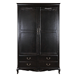 Шкаф черный с 4-мя ящиками и 2-мя дверцами в стиле Прованс Vintage варинант исполнения - 1 | Loft Concept в Москве