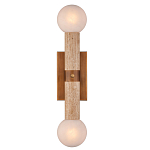 Бра цилиндрической формы с 2-мя плафонами белого цвета Marble Glow варинант исполнения - 1 | Loft Concept в Москве