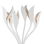 Торшер белый с плафонами в виде лепестков Delicate Flower варинант исполнения - 2 | Loft Concept в Москве