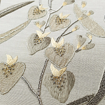 Обои с вышивкой ручной работы Moonlit Garden Original colourway on muslin варинант исполнения - 2 | Loft Concept в Москве