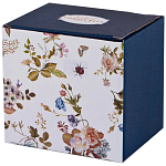 Кружка синяя из фарфора с рисунком цветов 400 мл Garden Whisper Porcelain Set  варинант исполнения - 2 | Loft Concept в Москве