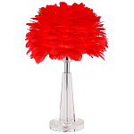 Настольная лампа с перьями Plumage Red Table Lamp варинант исполнения - 1 | Loft Concept в Москве