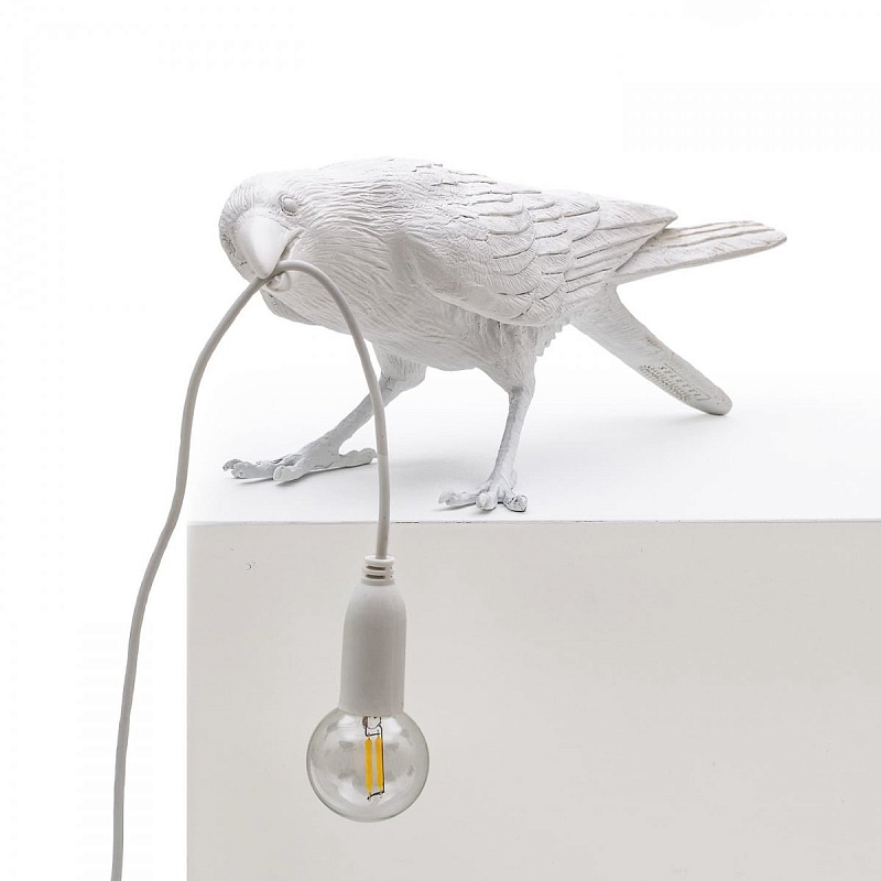 Настольная лампа Seletti Bird Lamp White Playing