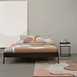 Ковер из хлопка с абстрактным принтом бежевого цвета Elysian Flow Blush варинант исполнения - 5 | Loft Concept в Москве