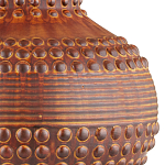 Настольная лампа темно-коричневая с тканевым абажуром в форме конуса Сhieftain варинант исполнения - 1 | Loft Concept в Москве