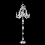 Торшер с 12-ю белыми текстильными абажурами и хрустальными подвесками Lustre Reverie варинант исполнения - 3 | Loft Concept в Москве