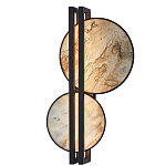 Бра из двух каменных дисков в металлической раме Constellation варинант исполнения - 1 | Loft Concept в Москве