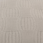 Подушка из хлопка рельефной вязки серого цвета Eden Line варинант исполнения - 3 | Loft Concept в Москве