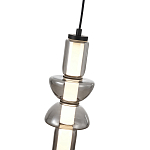 Подвесной светильник из дымчатого стекла цилиндрической формы с чёрным металлическим основанием Hiding secrets варинант исполнения - 6 | Loft Concept в Москве