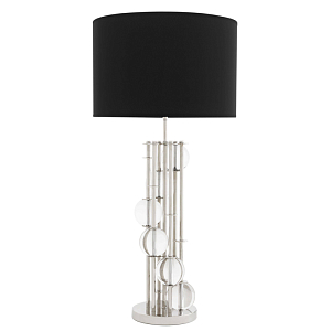 Настольная лампа Eichholtz Table Lamp Lorenzo Nickel & black
