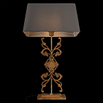 Настольная лампа на ажурном чугунном основании с серым абажуром Openwork Lamp варинант исполнения - 4 | Loft Concept в Москве