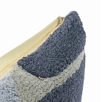 Чехол на подушку с рисунком серо-синего цвета Elan Textured варинант исполнения - 3 | Loft Concept в Москве