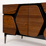 ТВ-тумба с узором из шпона на фасаде Sahara варинант исполнения - 6 | Loft Concept в Москве