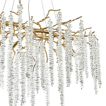 Люстра с декором в виде ветвей с хрустальными подвесками Fairytree Gold Crystal Chandelier варинант исполнения - 2 | Loft Concept в Москве