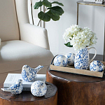  Набор керамических шаров с синей росписью Oriental Blue & White Ornament Vases варинант исполнения - 4 | Loft Concept в Москве