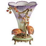 Ваза с цесарками из фарфора с бронзовыми элементами Garden of Eden варинант исполнения - 1 | Loft Concept в Москве