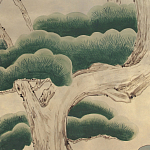 Обои ручная роспись Bamboo River Blossom Original colourway on Brushed Gold gilded paper варинант исполнения - 1 | Loft Concept в Москве