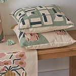 Подушка декоративная зеленого цвета с геометрическим рисунком Divine Abstractions варинант исполнения - 6 | Loft Concept в Москве