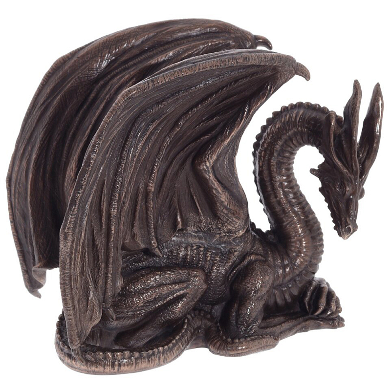   Dark Bronze Winged Dragon Statuette      | Loft Concept 