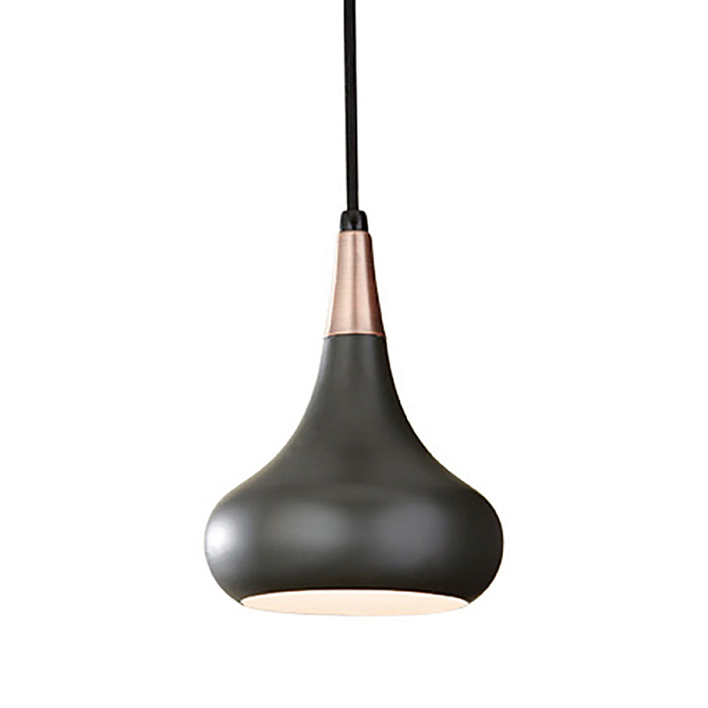  Подвесной светильник с каплевидным плафоном темного цвета Feiss Бронза Черный Графит в Москве | Loft Concept 