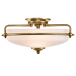 Потолочный светильник со стеклянным плафоном на изогнутых кронштейнах Quoizel  варинант исполнения - 11 | Loft Concept в Москве