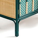 Комод для посуды из ротанга Felice Rattan Green варинант исполнения - 5 | Loft Concept в Москве