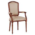 Стул с подлокотниками из натурального бука бежевый Solid Luxury варинант исполнения - 2 | Loft Concept в Москве