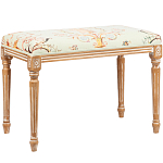 Банкетка из массива бука светло-зеленая с растительным орнаментом Raffael Angel Floral Banquette варинант исполнения - 1 | Loft Concept в Москве