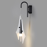 Бра черного цвета с плафоном из рельефного стекла Glass Pod варинант исполнения - 4 | Loft Concept в Москве