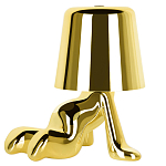 Настольная лампа фигурная цвета золото с гладким абажуром Высота 17 см Sophia варинант исполнения - 2 | Loft Concept в Москве
