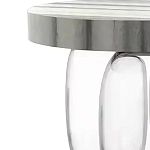 Дизайнерский журнальный стол на 3-х овальных прозрачных ножках Tukutic варинант исполнения - 1 | Loft Concept в Москве