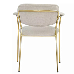 Стул Singer Chair с подлокотниками серый на золотистых ножках варинант исполнения - 4 | Loft Concept в Москве