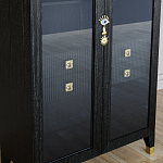 Дизайнерский шкаф витрина Elsa Dreams Black с 4-мя ящиками варинант исполнения - 3 | Loft Concept в Москве