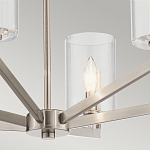 Люстра с 6-ю прозрачными цилиндрическими плафонами Kichler варинант исполнения - 13 | Loft Concept в Москве