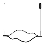 Подвесной светильник волнообразный изогнутый черного цвета 4000К Spiral Lighting варинант исполнения - 3 | Loft Concept в Москве