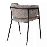 Стул полукруглый с каркасом из металла и мягким сиденьем и спинкой Soft Chenille варинант исполнения - 1 | Loft Concept в Москве