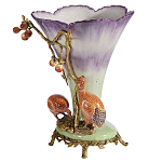 Ваза с цесарками из фарфора с бронзовыми элементами Garden of Eden варинант исполнения - 4 | Loft Concept в Москве