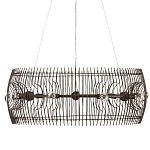 Люстра круглая из тонких прутьев Thin Bronze Rods варинант исполнения - 3 | Loft Concept в Москве