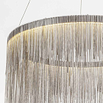 Подвесная кольцевая люстра с металлическими цепочками Fringe Chain Horizontal Ring Light варинант исполнения - 4 | Loft Concept в Москве
