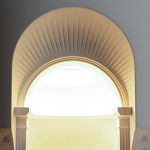 Встраиваемый в стену гипсовый светильник под покраску с арками и рельефными колоннами Antiquity Athena варинант исполнения - 7 | Loft Concept в Москве