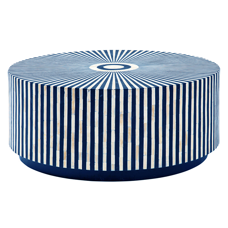 Стол журнальный Mandika Bone Inlay Coffee Table blue Синий Голубой в Москве | Loft Concept 
