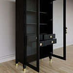Дизайнерский шкаф витрина Elsa Dreams Black с 4-мя ящиками варинант исполнения - 7 | Loft Concept в Москве
